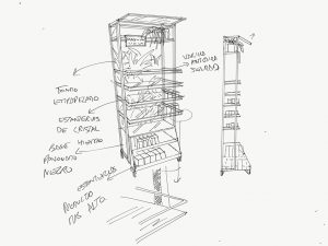 Herb&Be proyecto integral de diseño y construcción de tienda - Bocetos 3