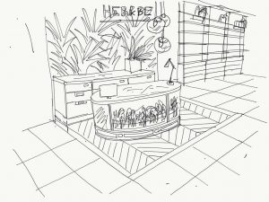 Conoce las últimas tendencias en materiales para tiendas de moda - Herb & Be (Boceto)