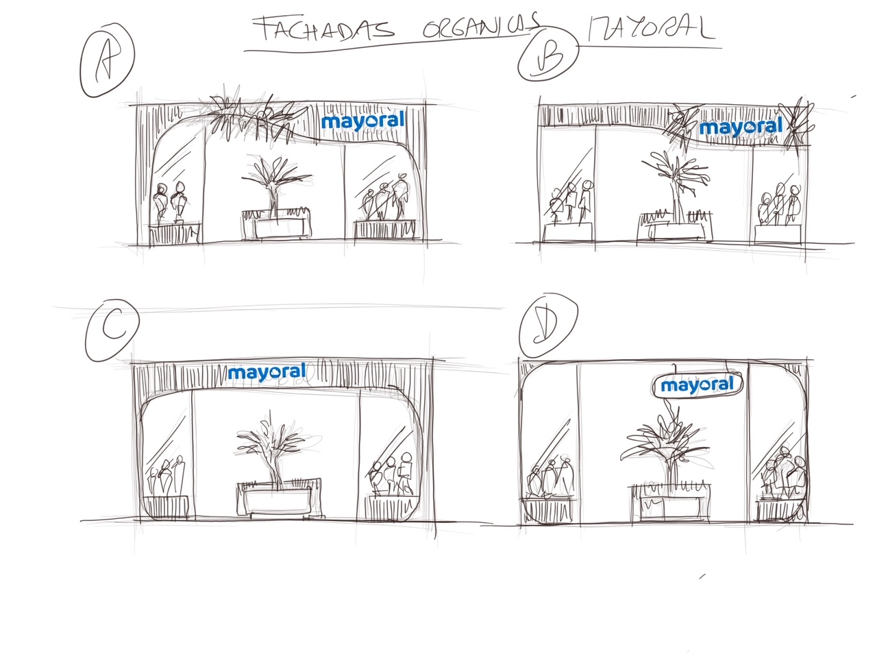 Diseño concepto tienda y fachada Mayoral